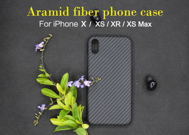 τρισδιάστατη μεταξωτή τηλεφωνική περίπτωση ινών Aramid σύστασης μαλακός-αφής για το iPhone XS